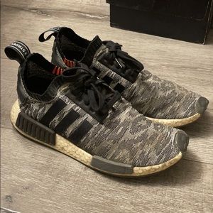 Adidas NMD R1 PK Sz 9 camouflage black gray CQ2444